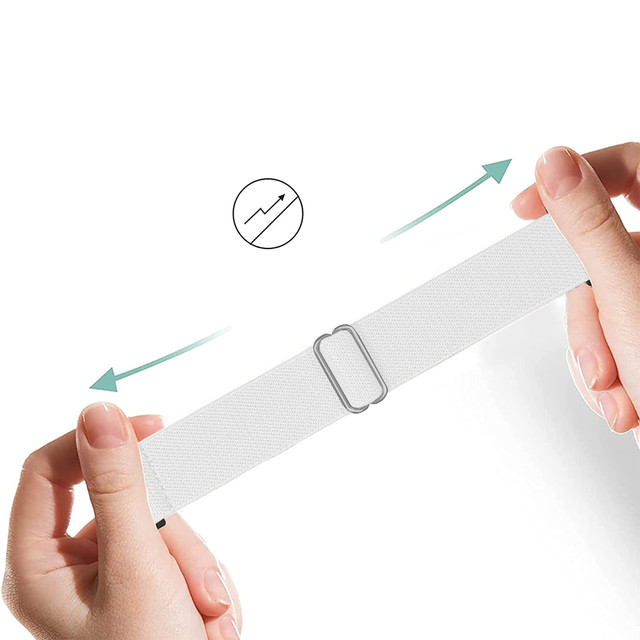 Flexible Strap Universal Nylon Alogy Nylon Smartwatch Band 22mm White