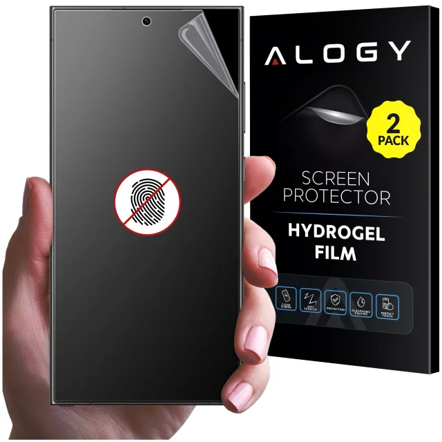 2x "MATTE" foil for Samsung Galaxy S24 Ultra Hydrogel Alogy HydroSkin Matte Pro™ for the screen for the "FREE FINGERPRINT" case