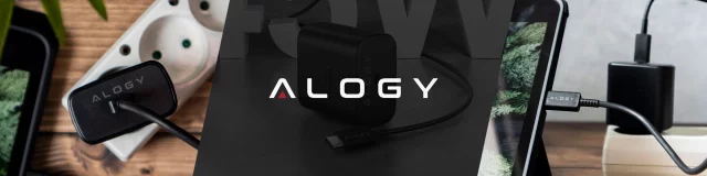 USB-C Type-C PD Premium Fast 45W 3A Wall Charger Type-C 1M Alogy Black