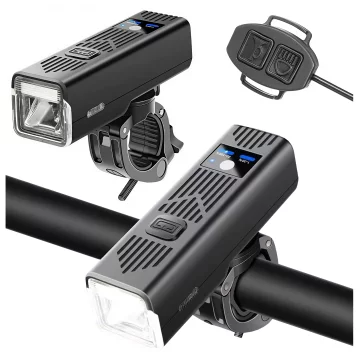 Bicycle lamp SUPER BRIGHT 8H LIGHTING front LED front bicycle light with BELL wired lighting 450LM 2000MAH waterproof bike light black