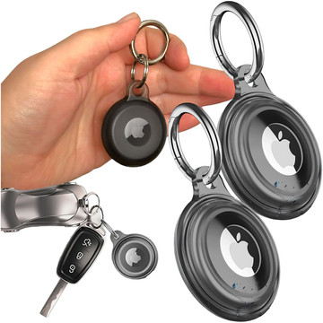 Pouzdro Locator pro Apple AirTag Keychain Waterproof Case Alogy 360 IPX8 Pouzdro s přívěskem matná černá
