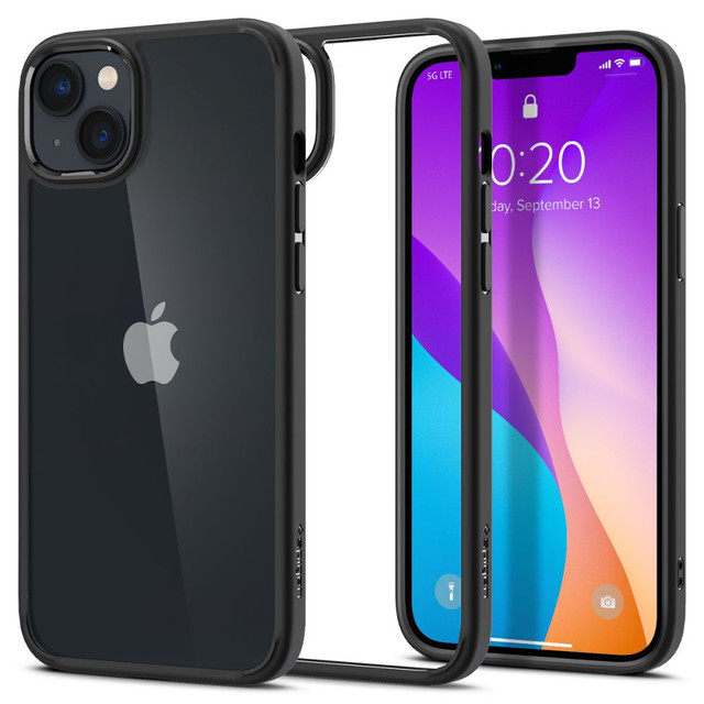 Spigen Ultra Hybrid case for Apple iPhone 14 Matte Black Glass