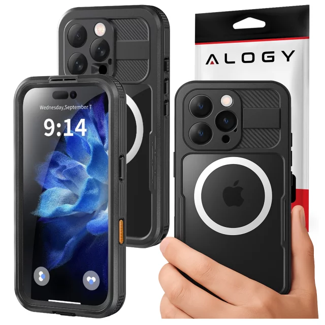 Alogy HydroArmor™ IP68 Waterproof Case with Clear Back 360 MagSafe Armor Case for Apple iPhone 16 Pro Max