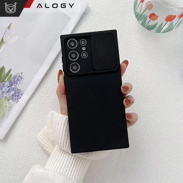 Case for Samsung Galaxy S24 Ultra Armored Case Protection Camera Cover Slide Camshield Case Alogy Black Glass