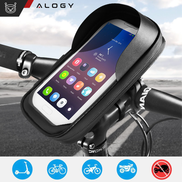 Pouzdro Brašna na kolo Pouzdro na telefon 6,4 palcový držák na řidítka na kolo 0,5 l Černá Nástroje Multitool Keys 16v1 Alogy