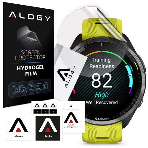 Alogy hydrogel protective film for Garmin Forerunner 965 smartwatch