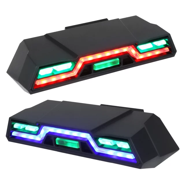 Zadní světlo na kolo na zadní část kola LED osvětlení zadní světlo červené hliníkové voděodolné IPX4 50lm Alogy