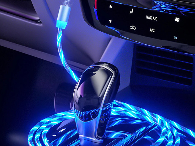 1m Alogy magnetický LED Lightning Blue kabel