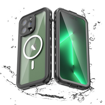 Alogy Waterproof Case IP68 Case with Clear Back 360 Armor Case for MagSafe for Apple iPhone 14 Pro