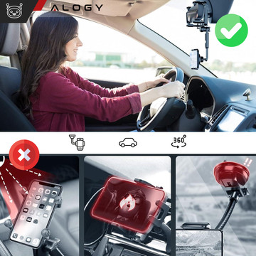 Car phone holder for the rear-view mirror of a car Alogy Mirror Car Holder Black