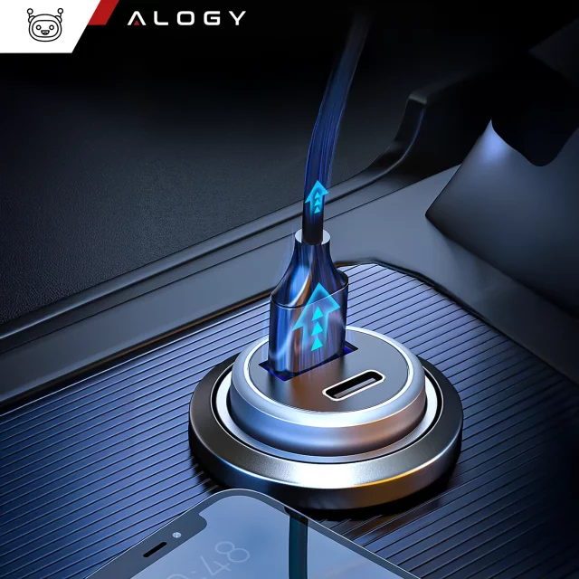 Car Charger Fast Charging QC3.0 PowerDelivery PD Alogy Car Charger 33W USB USB-C