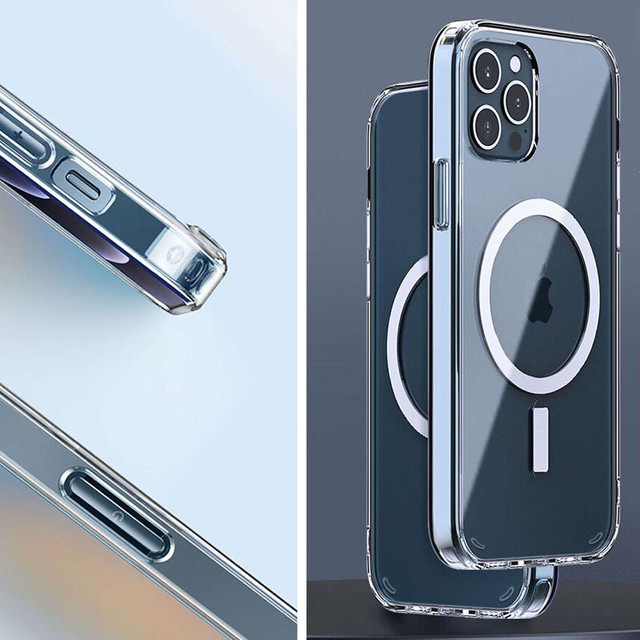 MagSafe Ultra Slim Alogy Case for iPhone 12/ Pro Qi Chargers Clear Glass