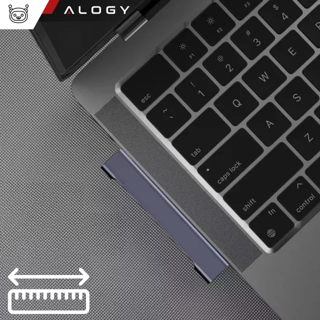HUB splitter Alogy Adaptér pro počítačový notebook s USB-C na 3x USB-A 2.0 1x USB-A 3.0 šedý