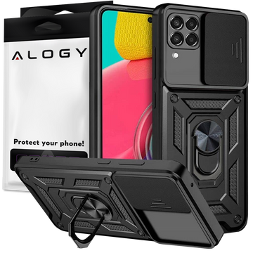 Alogy Camshield Stand Ring Camera Case for Samsung Galaxy M53 5G black
