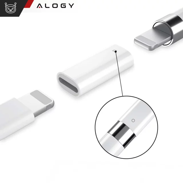 Alogy Magnetischer Stylus-Stift, Notiz- und Skizzenstift für Apple iPad Pro/Air/Mini, Weiß