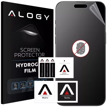 „MATTE“-Folie für Apple iPhone 16 Pro Max Hydrogel Alogy HydroSkin Matte Pro™ Display für „FINGERPRINT FREE“-Hülle