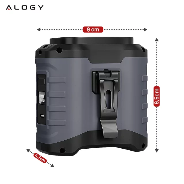Schreibtischventilator, Standventilator, kleiner Umwälzventilator mit Clip, kabelloser Handventilator, 500 mAh, USB-C, Alogy White