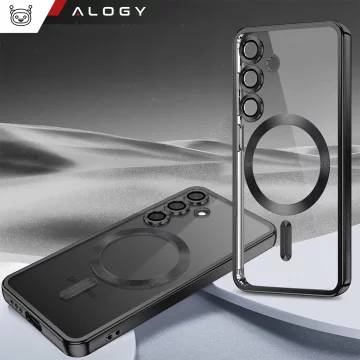 MagSafe Case for Apple iPhone 16 Pro Max Alogy Glamour Luxury Ring Case Gold-Transparent
