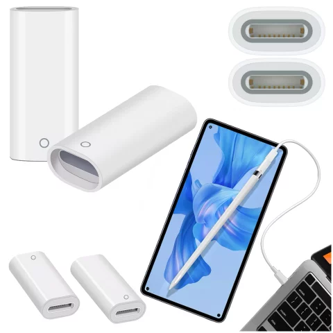 Adaptér na nabíjení pera Alogy pro stylus Lightning - kabel Lightning na Apple Pen, bílý