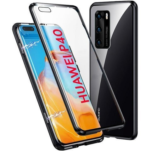 Double-sided Dr.Fit magnetic glass case for Huawei P40 Black