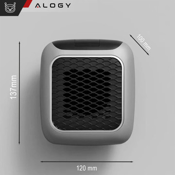 Powerful Mini Electric Heater Farelka Fan Heater for Socket Contact Pilot 800W Heater Heater EU Alogy Gray