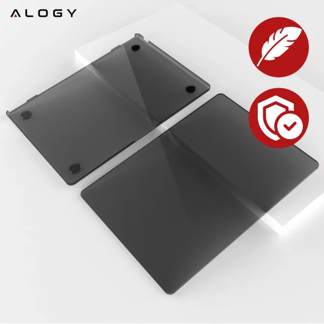 Etui do Apple Macbook Air 13.6 - M2/M3/M4 2022/2023/2024/2025 Alogy AirGuard™ Elastyczna obudowa Matowy Czarny