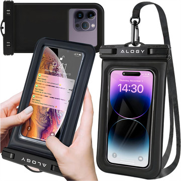 Waterproof case for phone up to 7.5" buoyancy for pool kayak Case water case Alogy Black