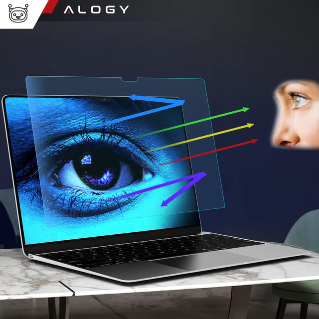 Matná ochranná fólie na displej pro MacBook Air 15 2023 M2 A2941 15,3" Alogy Screen Protect Film s filtrem Anti Blue