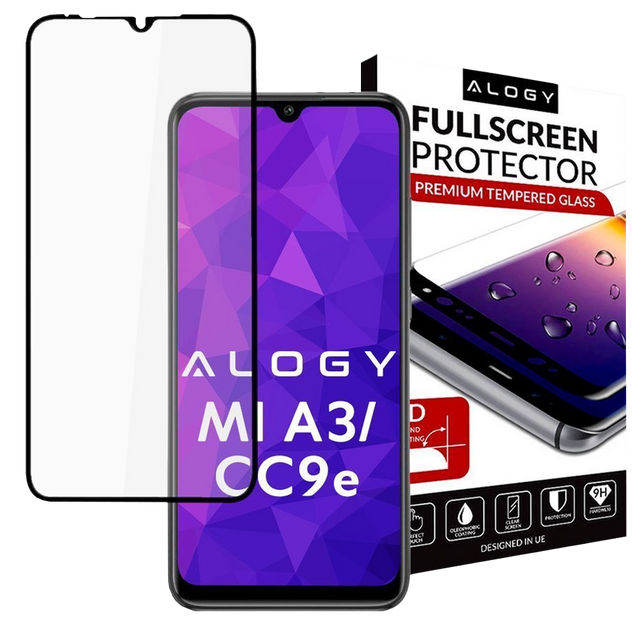 Alogy Full Glue pouzdro přátelské sklo pro Xiaomi Mi A3 / CC9e Black
