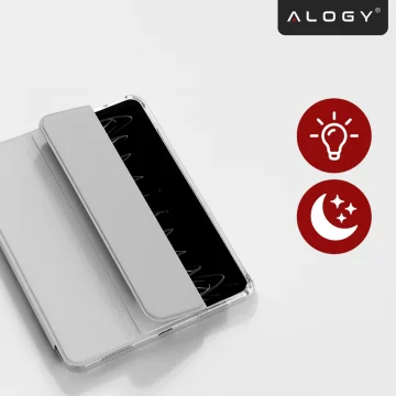 Etui do Apple iPad 11gen. 11" 2025 / 10gen. 10.9" 2022 Ochronne Hybrydowe z Miejscem na Rysik, Składana Okładka, Funkcja Podstawki, Alogy HybridBook™ Case  – Szare