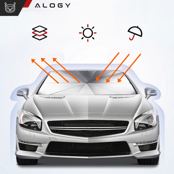 Car sunshade for car car sunshade UV Alogy Car L 135x79cm black