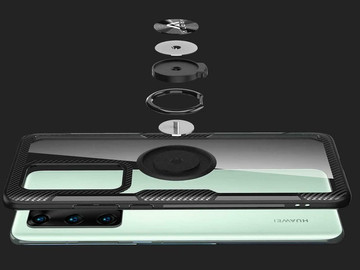 Etui Alogy Ring Holder Clear Armor pro Huawei P40 czarne