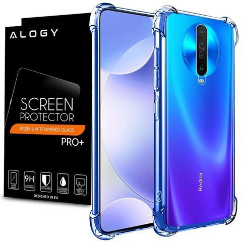 Etui pancerne ShockProof Alogy do Xiaomi Redmi K30/ Poco X2 przezroczyste + Szkło Alogy