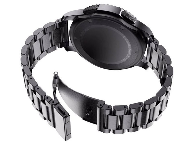 Edelstahl Alogy Armband Edelstahl für Smartwatch 22mm Schwarz