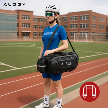 Bicycle bag pannier 2.5L bike holder handlebar frame bag case cover 23.6x10.5x10cm (S) Alogy Sport black