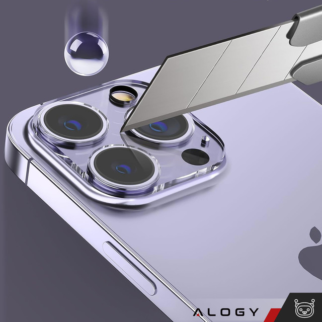 2x sklo objektivu fotoaparátu pro iPhone 15 Pro / 15 Pro Max Alogy čočka čirá průhledná