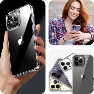 Protective case Alogy Hybrid Case for Apple iPhone 14 Pro Max Transparent