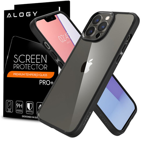 Kryt Spigen Ultra Hybrid pro Apple iPhone 13 Pro Matte Black Glass