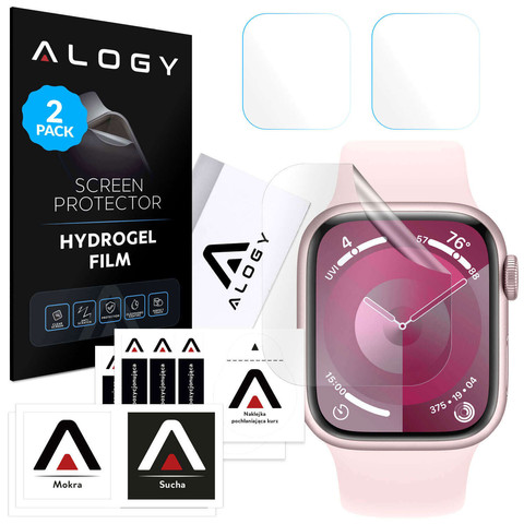 2x Alogy Hydrogel Smartwatch Protective Film for Apple Watch 9 41mm