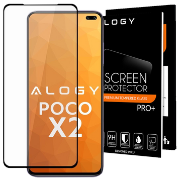 Szkło Alogy Full Glue case friendly do Xiaomi Poco X2 Czarne