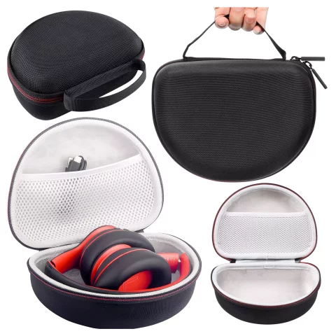 Etui ochronne na słuchawki do JBL Tune 600/510/500/460/450 Alogy Hard Case obudowa ochronna na zamek Czarne