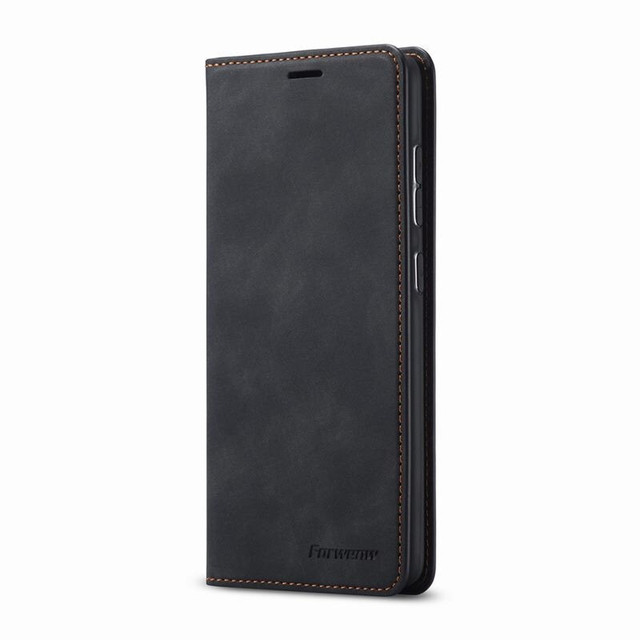 Alogy Forwenw Leather Flip Wallet Case for Samsung Galaxy S22 Ultra Black