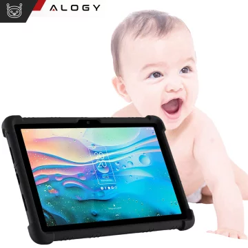 Pouzdro pro TCL TAB 10 Gen2 8496G 10,36" 10,4 Kryt na tablet Silikonový stojan Alogy Pouzdro černé