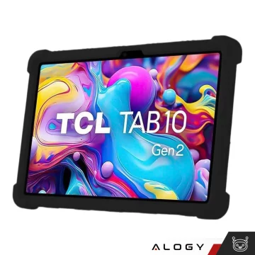 Skleněné pouzdro pro TCL TAB 10 Gen2 8496G 10,36" 10,4 Pouzdro na tablet Silikonové pouzdro Alogy Stojánek Černé Stylus Zdarma