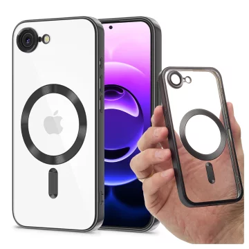 Pouzdro Alogy LuxeShield™️ Glamour Luxury Ring MagSafe s krytem fotoaparátu pro Apple iPhone 16e, černé