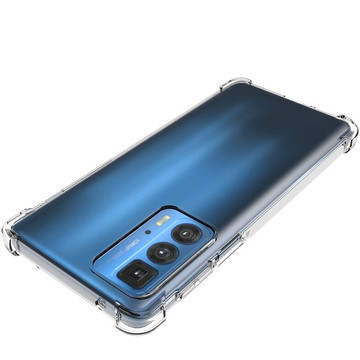 ShockProof Alogy silikonové pancéřové pouzdro pro Motorola Moto Edge 20 Pro Transparent
