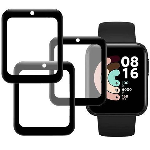 3x Alogy 3D Flexible Protective Glass for Xiaomi Mi Watch Lite Black
