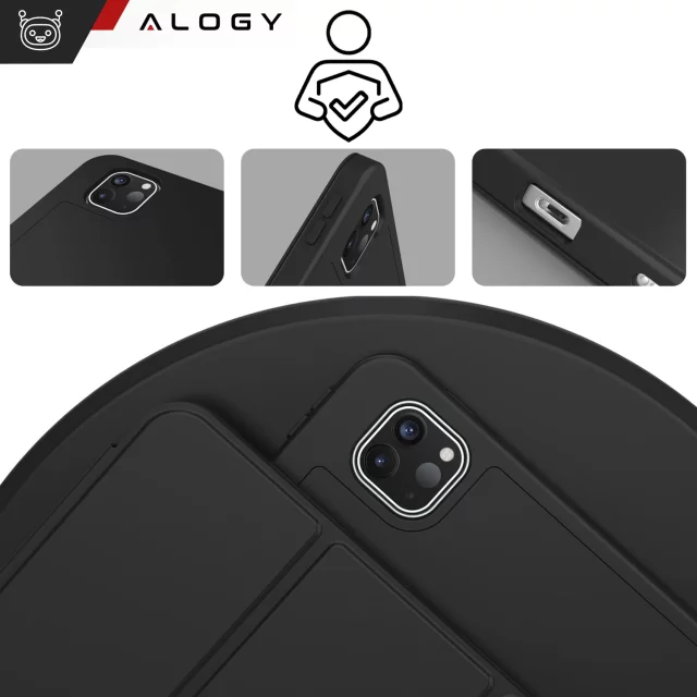 Etui ochronne z rysikiem do Apple iPad Pro 13" 2024 Alogy Book Cover Case obudowa na tablet Czarne