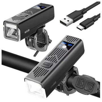 Bicycle Light Front LED Front Light Bicycle Lighting Waterproof IPX5 Alogy P12 Bike Light Black