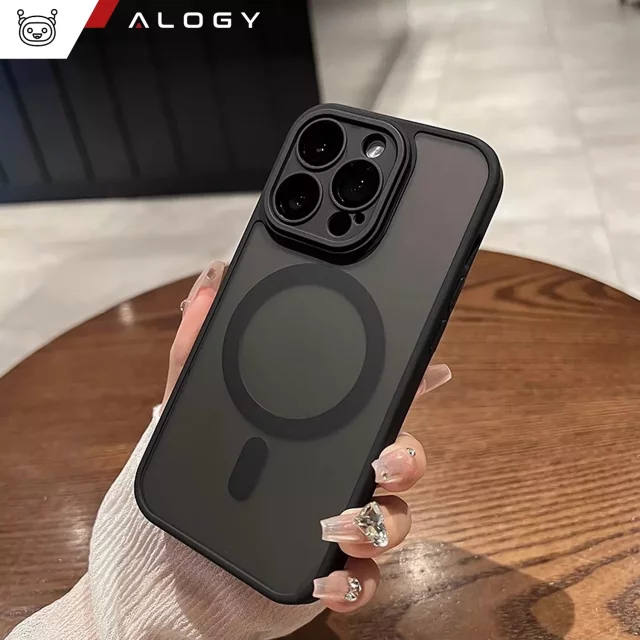 Apple iPhone 12 Pro Case Alogy MagSafe Hybrid Matte Case Matte Cover with Lens Protection Black